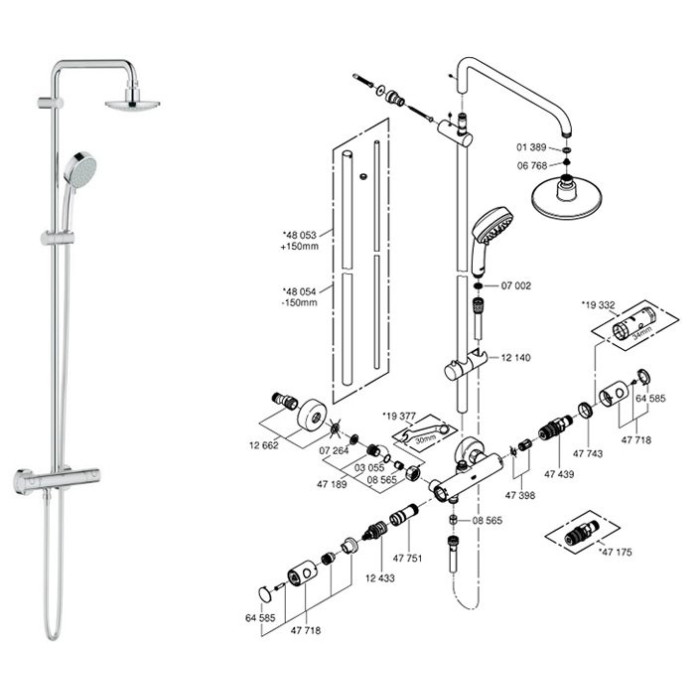 Grohe New Tempesta Cosmopolitan shower system sets