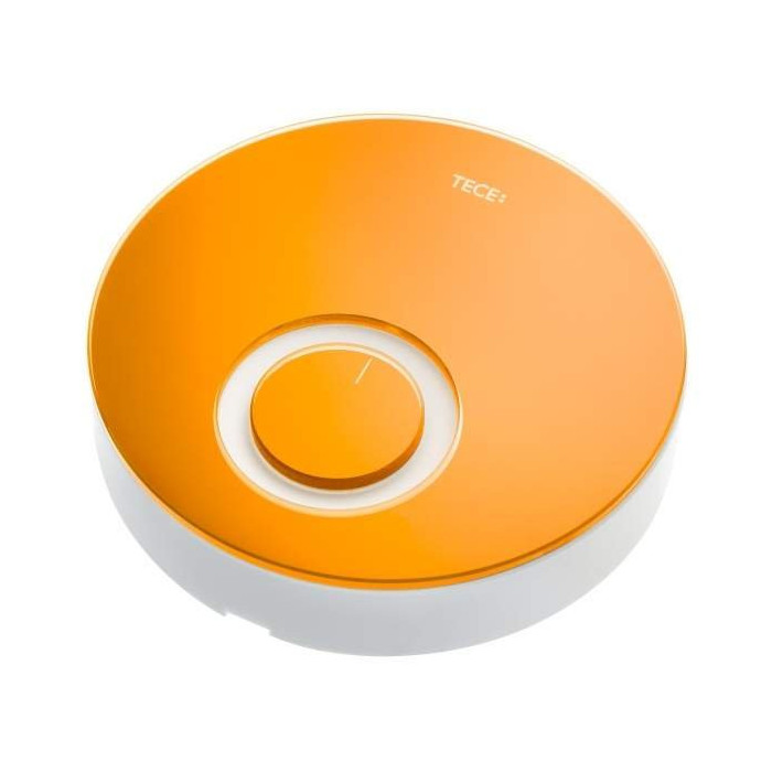 Klaasist kaameraga termostaadi kate (oranž klaas, heledat hallid korpused) TECE põrandad DT