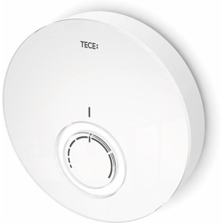Glazed chamber thermostat cover (white glass, white housing) TECE floors DT