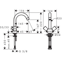 Кухонный смеситель HANSGROHE Logis 71221000
