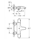 Thermostaatiline segisti vannile - dušš GROHE Grohtherm 1000 Uus, 34155003