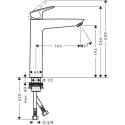 Смеситель для раковины с донным клапаном HANSGROHE Logis 190, 71090000