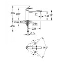 Köögisegisti GROHE Eurosmart Cosmopolitan 30193000