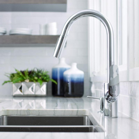 Кухонный смеситель с выдвижным изливом HANSGROHE Focus, 31815000