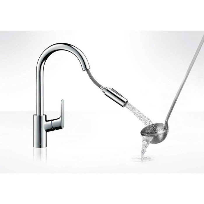 Kitchen (sink) faucet with pull-out spout HANSGROHE Focus, 31815000