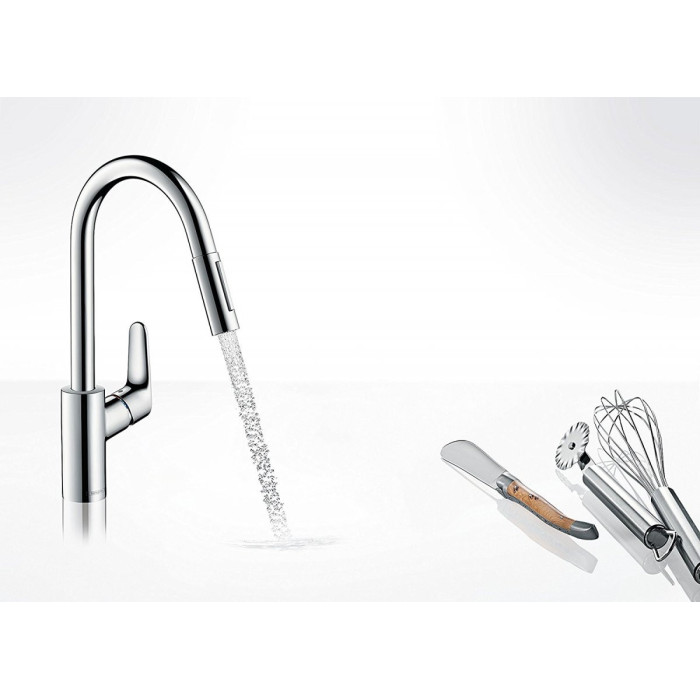 Köök (kraanikauss) segisti väljatõmmatava kraaniga HANSGROHE Focus, 31815000