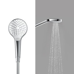 Dušipea HANSGROHE Croma Select S 3jet, Vario Ecosmart, kroom/valge, 26803400