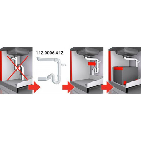 Siphons for sink FRANKE 1 1/2"" x 50 mm space-saving