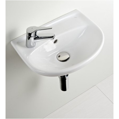 Pesumasin väike riputatav JIKA Lyra Plus, 400 x 310 mm, (segisti auk vasakul)
