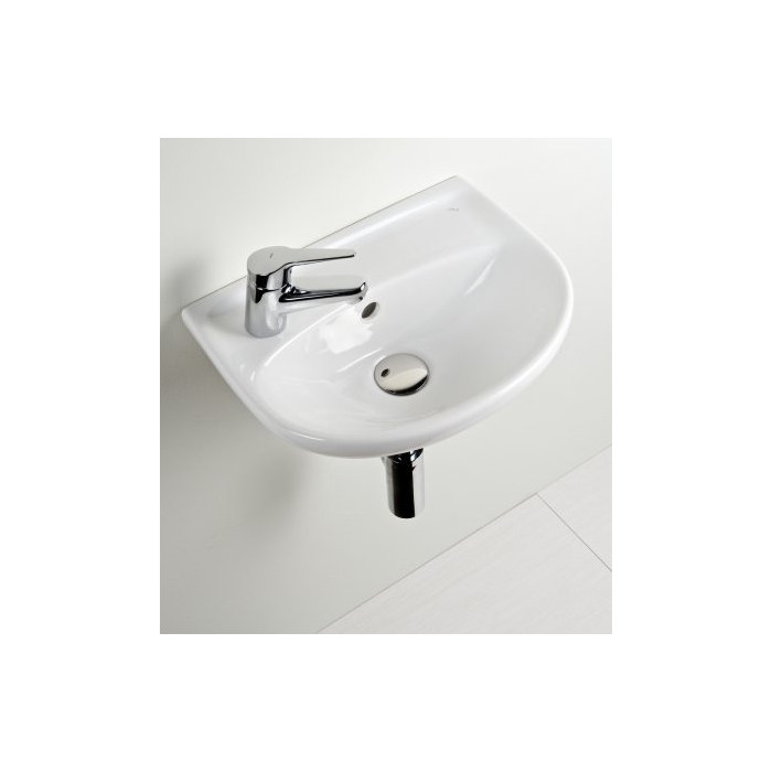 Pesumasin väike riputatav JIKA Lyra Plus, 400 x 310 mm, (segisti auk vasakul)