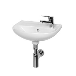 Small wall-mounted sink JIKA Lyra Plus, 400 x 310 mm, (mixer hole on the right)