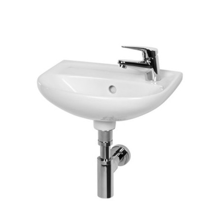 Small wall-mounted sink JIKA Lyra Plus, 400 x 310 mm, (mixer hole on the right)