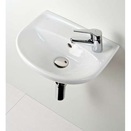 Vannituba väike riputatav JIKA Lyra Plus, 400 x 310 mm, (segisti ava paremal)