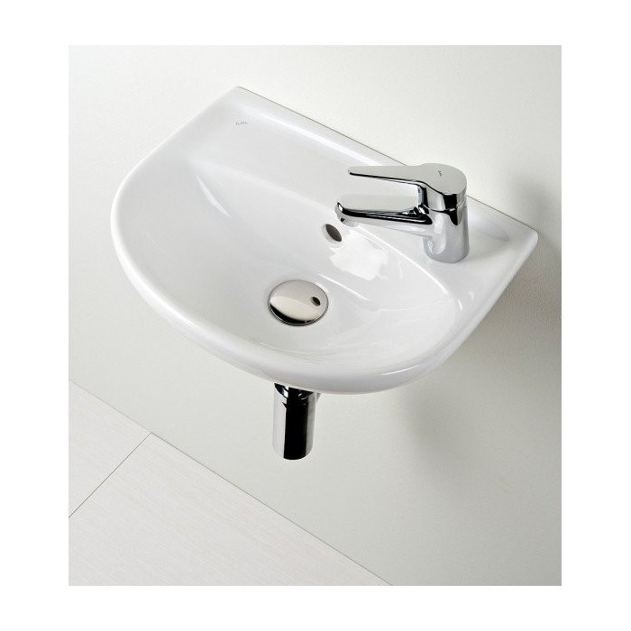 Small wall-mounted sink JIKA Lyra Plus, 400 x 310 mm, (mixer hole on the right)