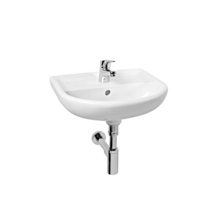 Wall-mounted sink JIKA Lyra Plus, 550 x 450 mm, (mixer hole in the center)