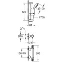 Termostaatilised segisti dušid GROHE Grohtherm 800 koos dušikomplektiga Tempesta 600