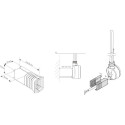 Kütteelement spiraaljuhtmega ja pistikuga elektripessa TERMA DRY