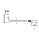 Heating element with a straight wire and plug for electrical outlet TERMA DRY