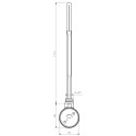 Heating element with a straight wire and plug for electrical outlet TERMA DRY