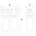 Filtri korpus kahekordne ATLAS FILTERS DPD 1""