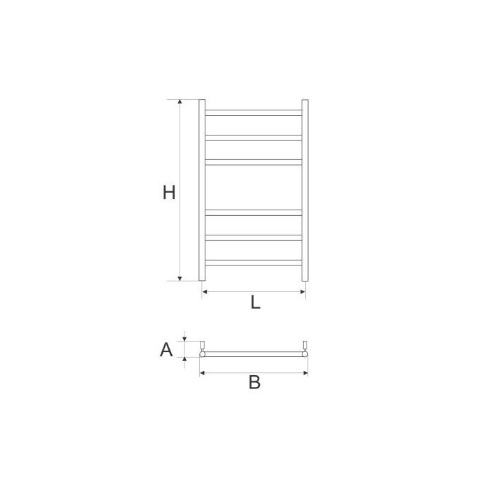 Stainless steel dryer-ladder MEPA Plain 700-6
