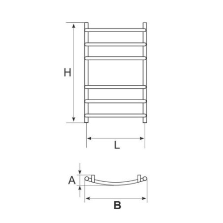 Stainless steel dryer-ladder MEPA Classic 700-6