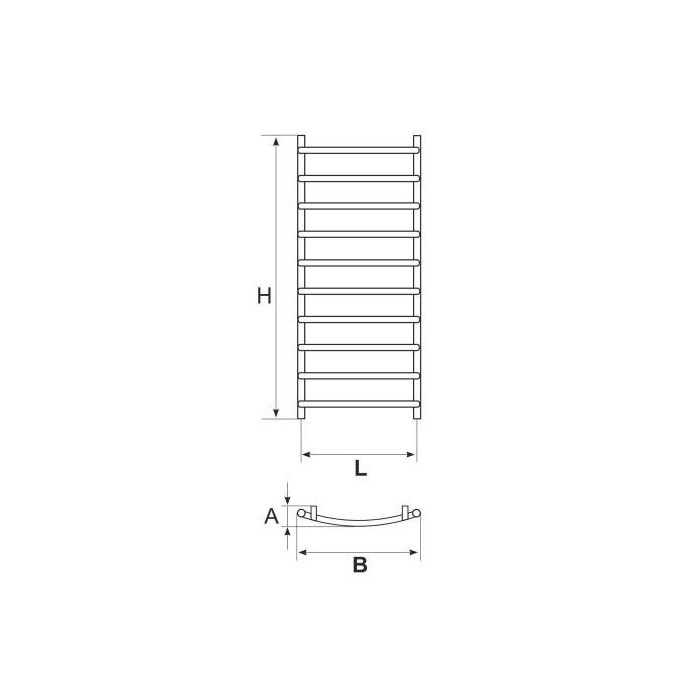 Stainless steel dryer-ladder MEPA Classic 1000-10