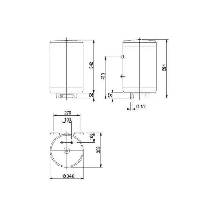 Электрический водонагреватель BAXI Extra SV 530, 30 л