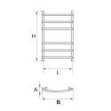Stainless steel electric dryer-ladder with heating element MEPA Classic 700-6