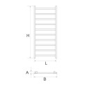Stainless steel electric dryer-ladder with heating element MEPA Plain 1000-10