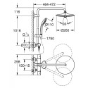 GROHE Euphoria 260 thermostatic shower system with Euphoria 110 hand shower massage