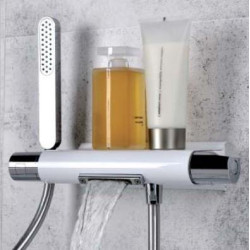 Thermostatic bath-shower mixer with waterfall flow type ALPI Zago