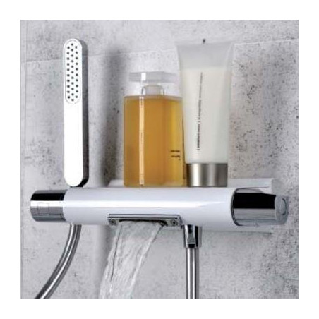 Thermostatic bath-shower mixer with waterfall flow type ALPI Zago