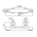 Thermostatic shower mixer ALPI Glam