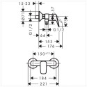 Dušisegisti HANSGROHE Logis, kroom, 71600000
