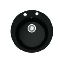 FRANKE Ronda ROG 610-41 stone (granite) sink, 51 cm, onyx (black), with an eccentric valve