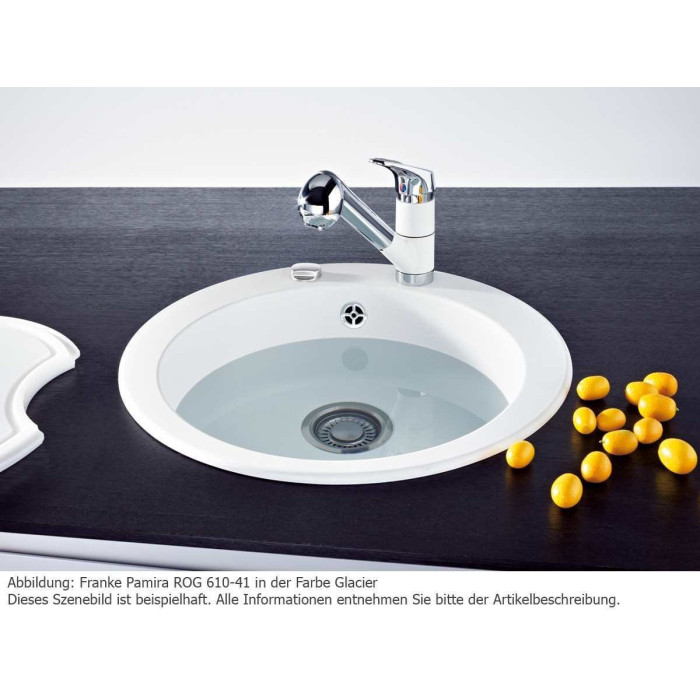 FRANKE Ronda ROG 610-41 stone composite (granite) sink, 51 cm, stone gray
