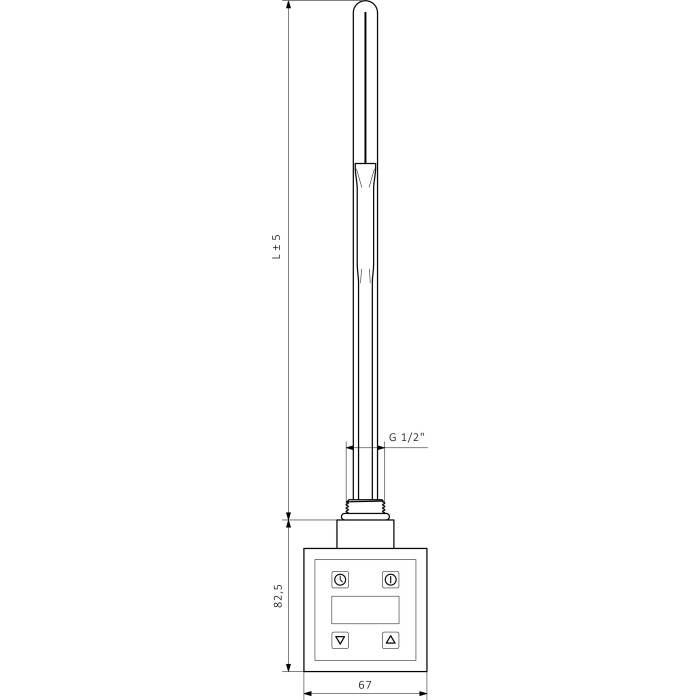 The controller irritates the element TERMA KTX3 with a spiral wire from the plugs to the electrical outlet.