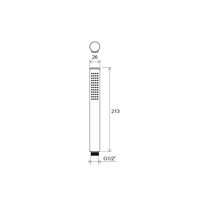RAVAK Chrome shower head, 1 function
