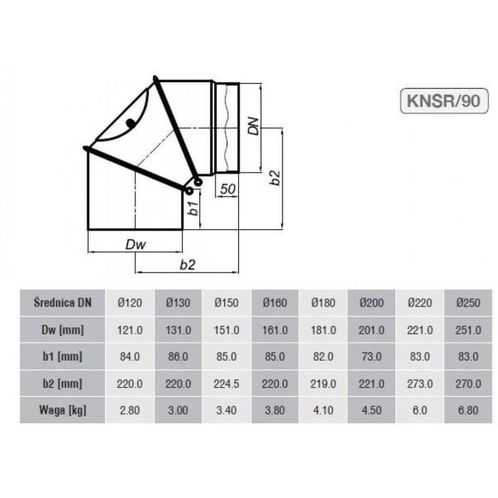 Регулируемый угол из черной стали с проходом darco 200 / 90°