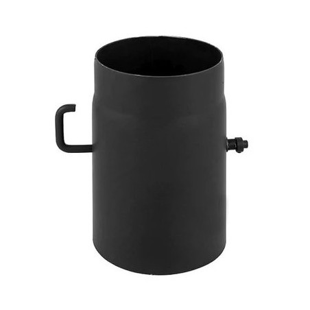 Чёрная стальная задвижка в трубе DARCO 130, короткая ручка