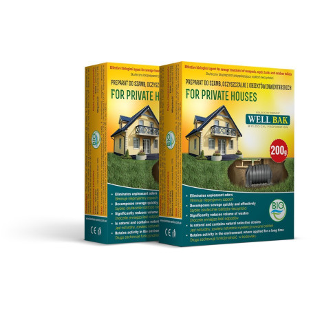 Bakterites WELL BAK septikutele puhastusseadmetele 1000 g