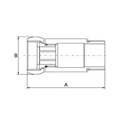 Соединительная муфта хромированная (глянцевая) PROFACTOR 1/2"" x 1/2"" с гайкой МФ