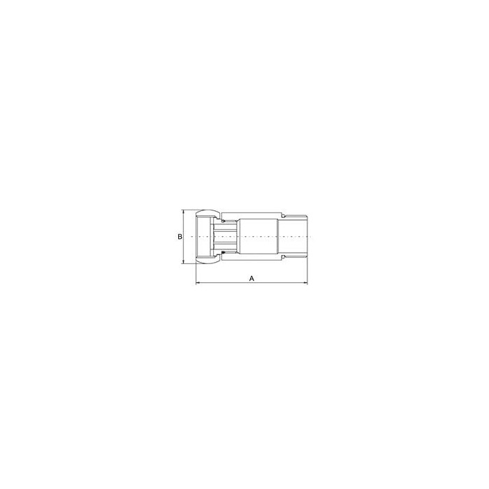 Соединительная муфта хромированная (глянцевая) PROFACTOR 1/2"" x 1/2"" с гайкой МФ