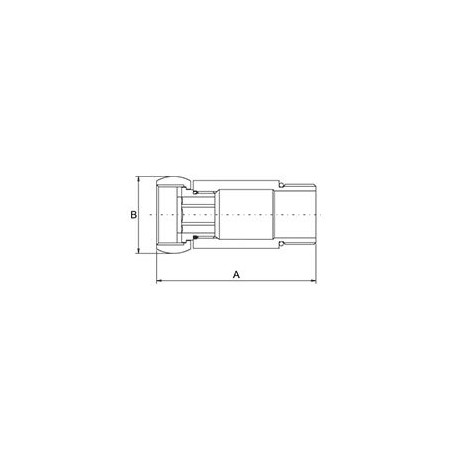 The connection fitting is chrome-plated (shiny) PROFACTOR 3/4"" x 1/2"" with a free MF nut.