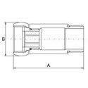 Соединительная муфта хромированная (глянцевая) PROFACTOR 1"" x 1/2"" с гайкой МФ.