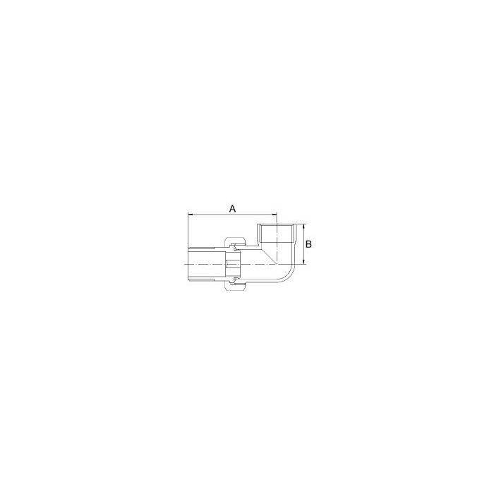 Угловое разъемное соединение хромированное (глянцевое) PROFACTOR 1/2"" x 1/2""