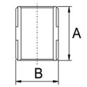 Соединительная муфта хромированная (глянцевая) PROFACTOR 1/2"" x 1/2""