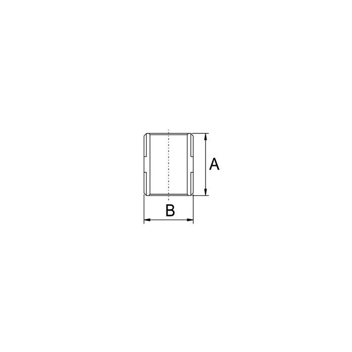 Соединительная муфта хромированная (глянцевая) PROFACTOR 1/2"" x 1/2""
