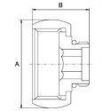 Series flange with connecting nut chrome-plated (shiny) PROFACTOR 1"" x 1/2""